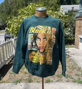 Vintage 1993 Black is Beautiful Martin Luther King Crewneck Sweater Size 2XL - Picture 1 of 7