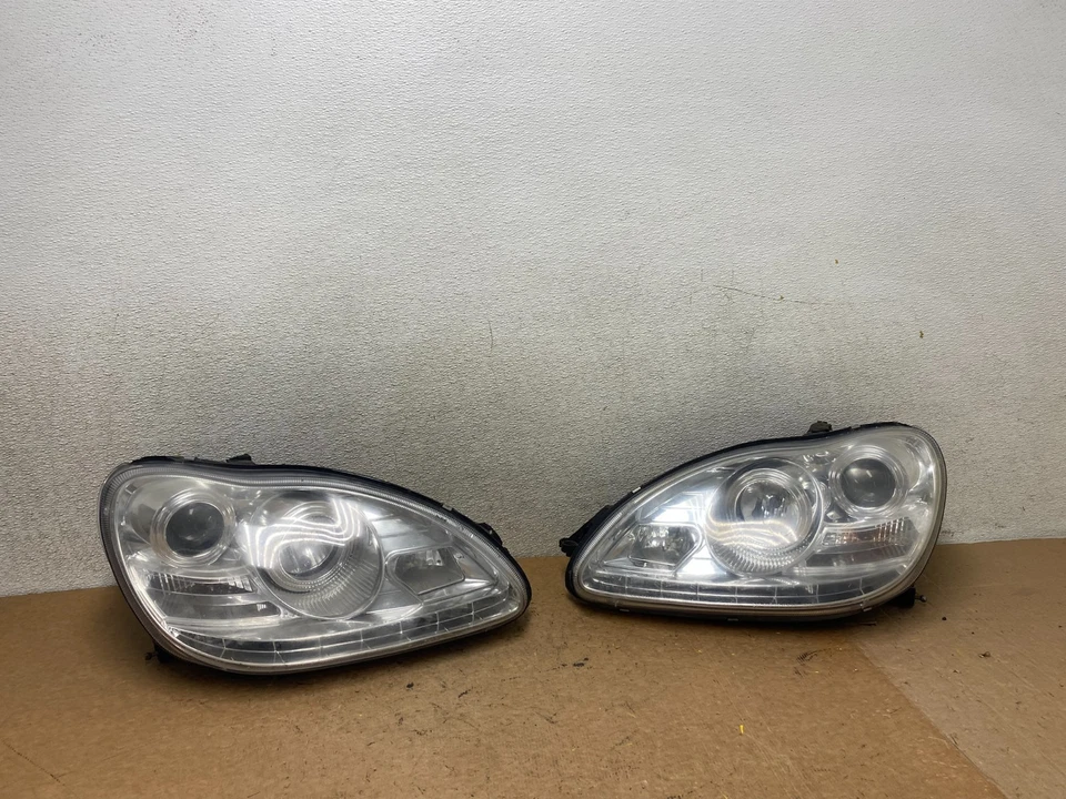 Juego faros LED cromados izquierda+derecha Mercedes-Benz Clase S 2000-2006 Oe S9232 DG Foto 1 de 4