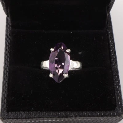 Amethyst Gemstone 925 Sterling Silver Ring Handmade Jewelry Ring For Gift - Image 1 of 3