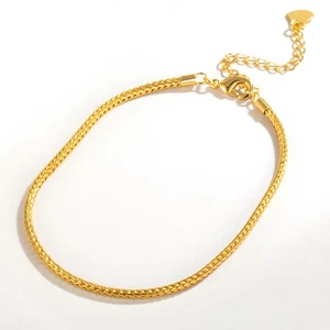 Women's 925 Sterling Silver 2mm Italian Foxtail Chain Anklet w/Lobster Clasp - Picture 1 of 24