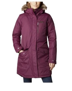Columbia Mount Down Parka Invernale Isolato Pelliccia Giacca con Cappuccio Donna TG M Nuovo senza etichette - Foto 1 di 6