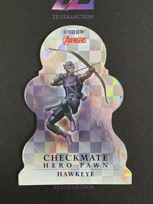 2022 Marvel Fleer Ultra Avengers Hawkeye Checkmate Hero White Pawn Die Cut -QPZ - Image 1 of 4
