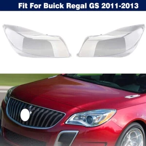 Pair Front Headlight Lens Cover + Sealant Glue For Buick Regal GS 2011-2013 - Bild 1 von 10