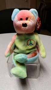 TY BEANIE BABY - PEACE - UN NUMBERED, TAG 1996 ,Handmade in CHINA, P.V.C. - Picture 1 of 8