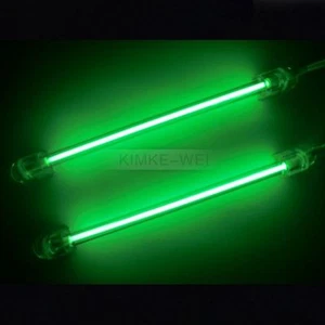 2x15cm Auto Neon Fußraumbeleuchtung Innenraumbeleuchtung 12V Röhre Grün - Picture 1 of 3