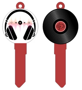 Record Shaped House Key Blank -  Vinyl  - Music - Keys - Suits LW4 - Free Post - Bild 1 von 3