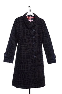 Womens Coat Desigual Black Brown Jacket Size 38 - Picture 1 of 16