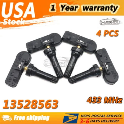 Set of 4 13528563 TPMS Tire Pressure Sensors For 2019-2023 Silverado Sierra 1500 - Image 1 of 4