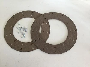 Alvis, Lagonda, Humber, Pair of Clutch Linings & Rivets, NOS - Picture 1 of 4