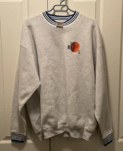 Vintage Oneita USA Power-Sweats Sweatshirt “THE REF” Gray Blue Trim Size XL EUC - Picture 1 of 2