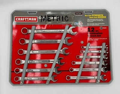 CRAFTSMAN   7mm to 18mm 12-PC Combination Wrench SET 947047 12 Pt - Image 1 of 4