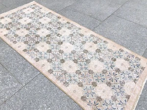 VINTAGE TEPPICH TÜRKISCHER TEPPICH ANTIK RUG OUSHAK RUG TRIBAL HANDMADE WOLLTEPPICH FLÄCHENTEPPICH - Bild 1 von 10