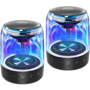 Dual Portable Bluetooth Speakers, Wireless Stereo Pairing, Vibrant LED Light ... - Picture 1 of 6