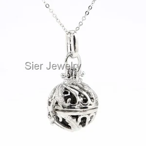 Feather Aromatherapy Perfume Essential Oil Diffuser Necklace Locket 2 Lava Stone - Picture 1 of 15