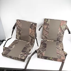 2 Game Winner Tree Camouflage Camo Folding Bleacher Seat Cushion Lot Hunting - Picture 1 of 12
