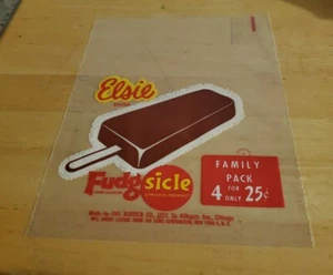 NOS 1950's Elsie Brand Borden Family Pack Fudgsicle Bag - Picture 1 of 3