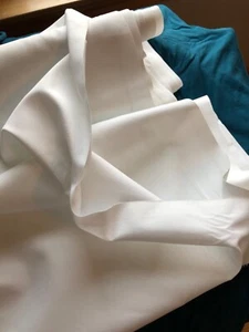 Fabric, Poplin, Cotton/Polyester, 59/60" wide,New, White - Picture 1 of 4