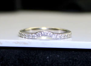 Gorgeous Ladies 14K White Gold 1/3 Ct Diamond Wedding Accent Band/Ring, s6.25 - Picture 1 of 4
