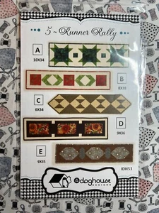In The Doghouse Designs 5 Runner Rally Patterns - Picture 1 of 2