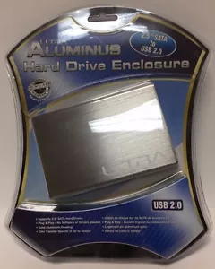 Ultra - ULT40243 - Hard Drive Enclosure – 2.5” SATA to USB 2.0 - Brushed - Picture 1 of 2
