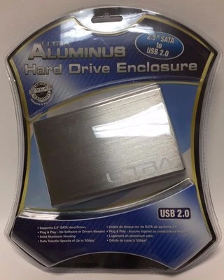 Ultra - ULT40243 - Hard Drive Enclosure – 2.5” SATA to USB 2.0 - Brushed - Image 1 of 2