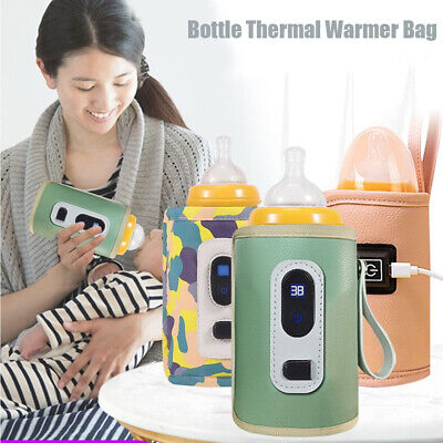 USB Baby Bottle Milk Warmer Thermostat Travel Heater Bag Pouch Portable Feeding • 12.58$