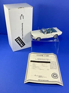 Precision Danbury Mint,1966 Ford Mustang, White Die Cast Car, 1:24, L. E. w/ Box - Picture 1 of 12