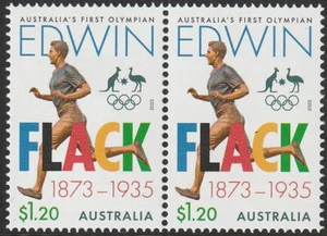 Estampillas: Edwin Flack primer atleta olímpico de Australia 1973-1935 - Estampillas pares unidos - Imagen 1 de 1