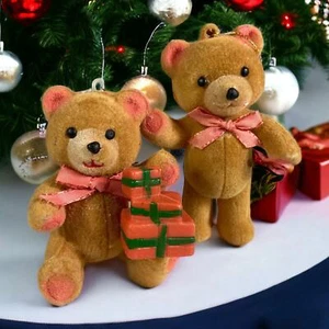 Weihnachtsschmuck Vintage 2er Set Christbaumschmuck Teddybär Bären - Bild 1 von 10
