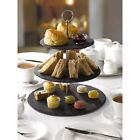 3 Tier Natural Slate  Cake Stand Afternoon Tea  Wedding Plates Party  Tableware