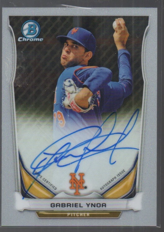 GABRIEL YNOR 2014  BOWMAN CHROME  DRAFT AUTO CARD #BCAP-GY - Image 1 of 1