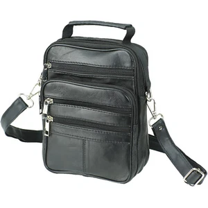 Herren Leder Umhängetasche Arbeitstasche Schultertasche Messenger Flugbegleiter - Bild 1 von 5