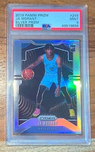 2019 JA MORANT ROOKIE RC PANINI SILVER PRIZM HOLO GEM REFRACTOR 249 PSA 9 MINT+ - Picture 1 of 7