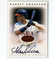 Garret Anderson 1996 Donruss Leaf Signature Series Bronze On Card Autograph Auto