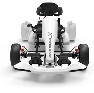 HYPER GOGO Electric GoKart Outdoor Race Pedal Off Road Go Kart for Adults White