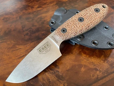ESEE Knives Sencillo A2 Stonewash Micarta Second Production Run ESEE-SENCILLO-A2 - Image 1 of 4