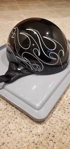 OUTLAW TRIBAL FLAME HALF HELMET XU214 - LARGE - Picture 1 of 6