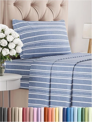 Full Size 4 Piece Sheet Set - Comfy Breathable & Cooling Bed Sheets Set - Hotel  - Image 1 of 4