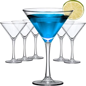 Amazing Abby - Vesper - 10-Ounce Plastic Martini Glasses (Set of 6), Plastic Coc - Picture 1 of 12