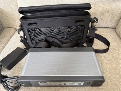 Bose Soundlink Bluetooth Speaker 3 Silver w/ Case & Charging Cable Tested Clean! - Image 1 of 4