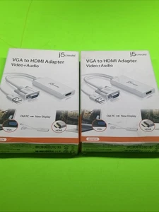 Nuevo Adaptador J5 Create VGA a HDMI - Video + Audio Blanco JDA204 - Imagen 1 de 4