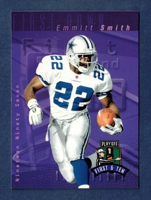 Playoff First & Ten 1997 Emmitt Smith #152 Dallas Cowboys casi nuevo/como nuevo Foto 1 de 2