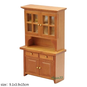 Gabinete estantería muebles miniatura vintage hecho a mano para casa de muñecas escala 1/12 - Imagen 1 de 8