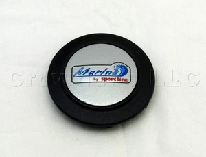 Sport Line Marine Steering Wheel Non-Functioning Center Cap Black with Logo - Picture 1 of 5