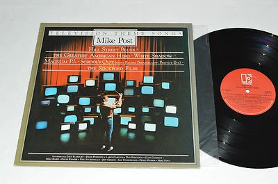 MIKE POST Television Theme Songs LP 1982 Elektra Records Canada E1-60028 VG+/VG - Image 1 of 4