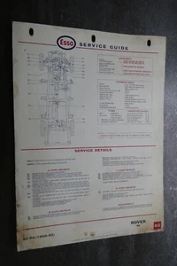 Rover 80 Service Guide Chart Car Automobilia Garage - Picture 1 of 2