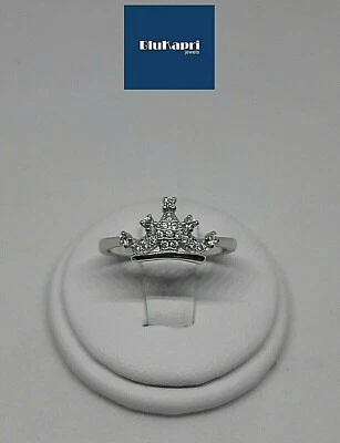Anello Donna  in argento 925 Corona con zirconi bianchi - Immagine 1 di 4