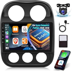 Car Radio for Jeep Compass Patriot 2010 2011 2012 2013 2014 2015 2016, 2G+64G - Picture 1 of 8