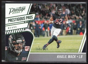 2020 Panini Prestige #PP-KM Khalil Mack Prestigious Pros Green /199 - Picture 1 of 2