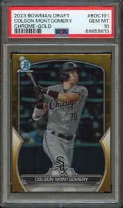 BB - 2023 - Bowman Chrome - Gold - Colson Montgomery - #BDC191 -  PSA 10 - Picture 1 of 2